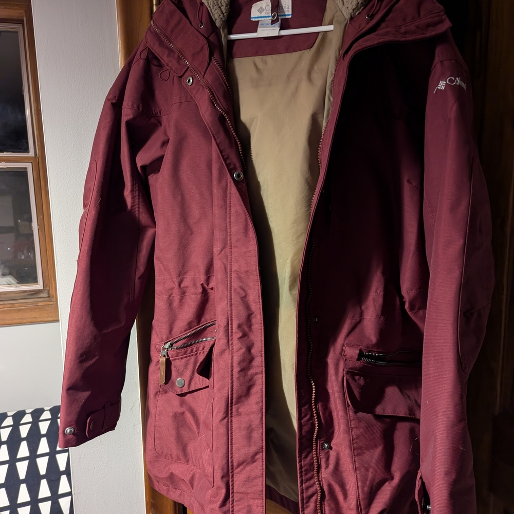 Columbia Maroon Women's Parka Jacket